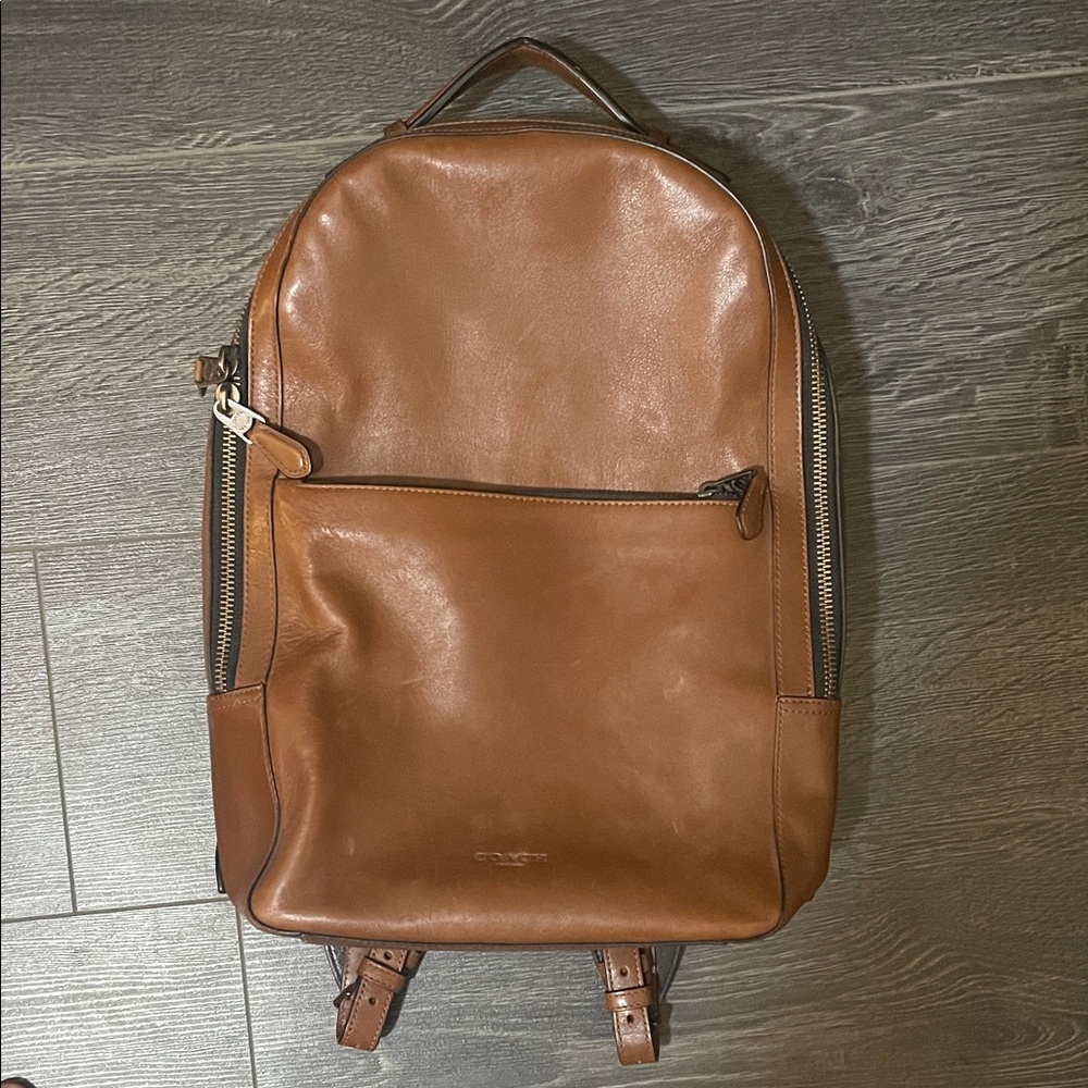 Coach leather backpack